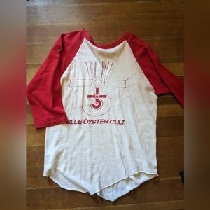 Vintage 1970's Blue Oyster Cult Baseball Tee